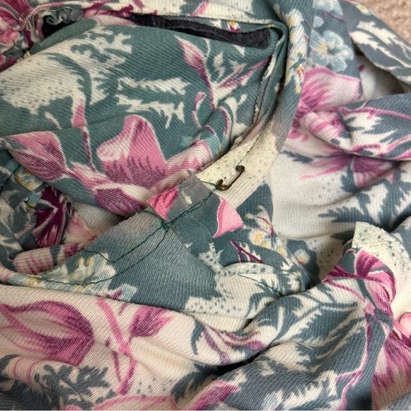 Vintage 70s Maxi Dress Hawaiian Tropical Short Sleeve Juniors Sz 11 Floral - Picture 12 of 12